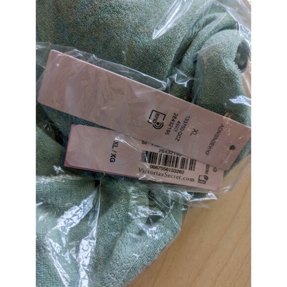 NWT Victoria's Secret Swim XL Essential Green Terry Strappy Back Scoop Swimsuit - Picture 8 of 8